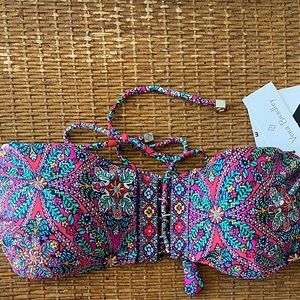 Vera Bradley Kaleidoscope Reversible Swim Top S